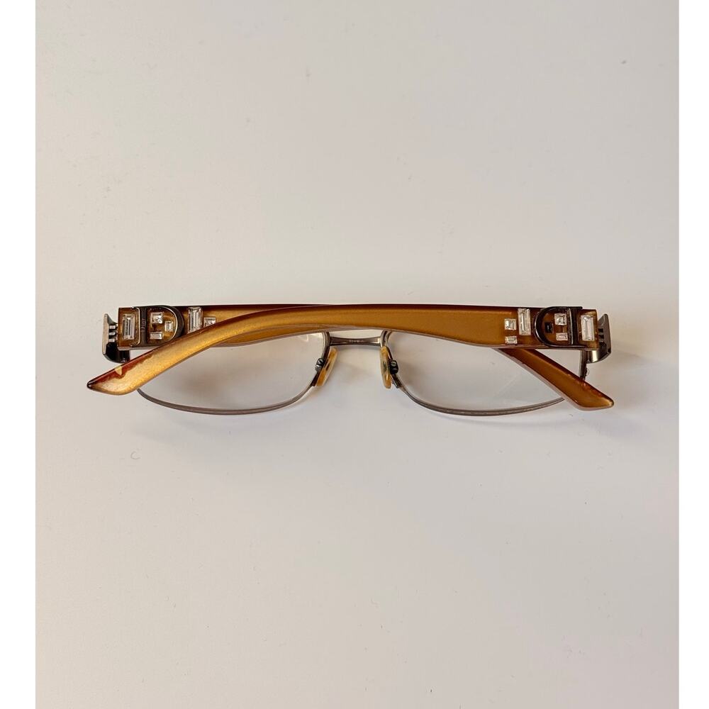 Christian Dior RARE Gold Baguette Jeweled CD3706 NLY 135 Eyeglasses Bella Hadid - Picture 2 of 9